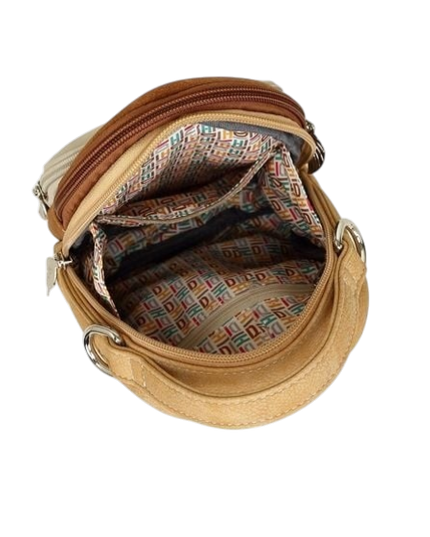 Ditty Hand-/schoudertas/crossbody Beige-Cognac-Peach