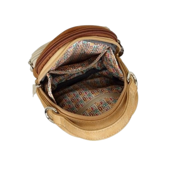 Ditty Hand-/schoudertas/crossbody Beige-Cognac-Peach