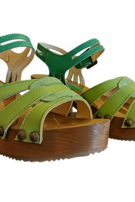 groene retro sandaal dames