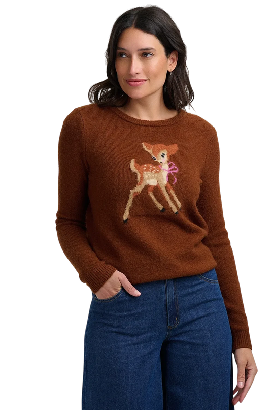 SUGARHILL BRIGHTON KIA JUMPER, BROWN VINTAGE BABY DEER