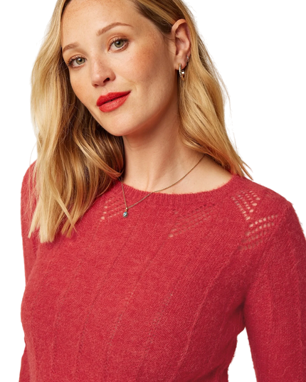 King Louie Lia top Hiver Knit, fiery red