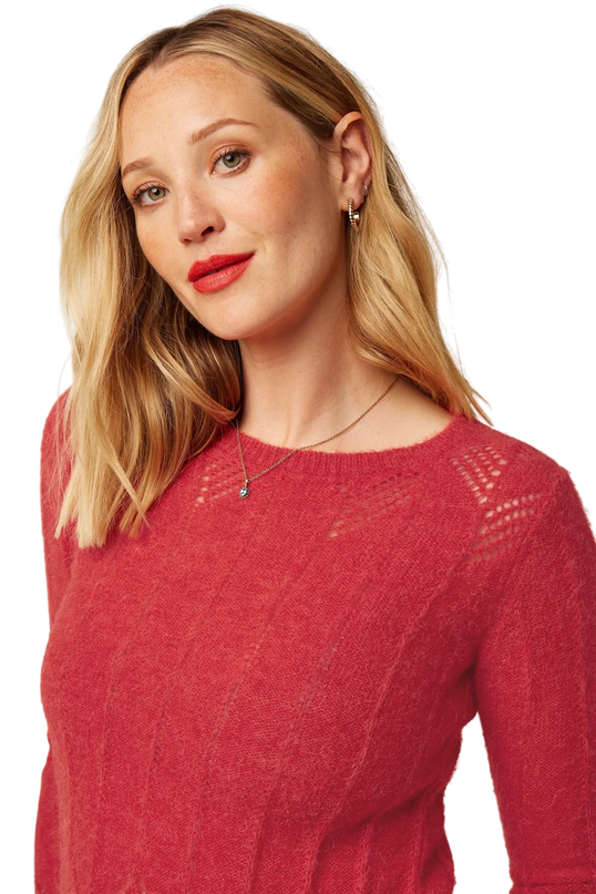 King Louie Lia top Hiver Knit, fiery red