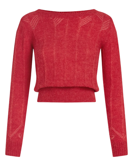 King Louie Lia top Hiver Knit, fiery red