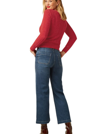 King Louie Lia top Hiver Knit, fiery red