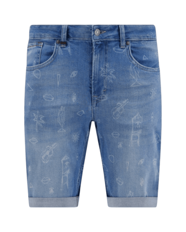 Jeans printed short