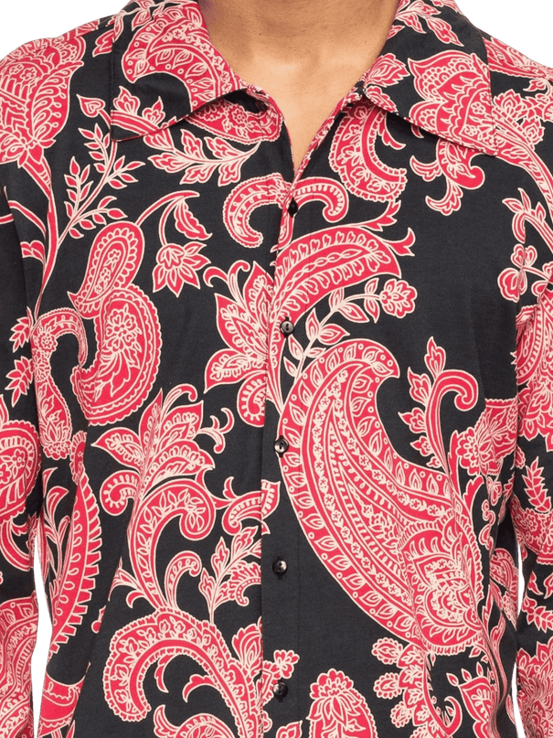 Juan zwart met bloemenprint