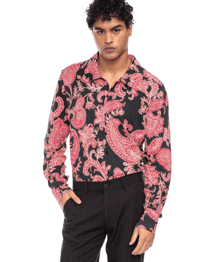 ATO BERLIN JUAN NEGRO CON ESTAMPADO DE FLORES