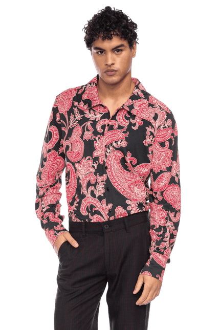 ATO BERLIN Juan zwart met bloemenprint