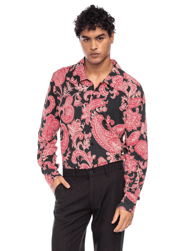 Juan zwart met bloemenprint