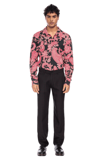 ATO BERLIN Juan zwart met bloemenprint