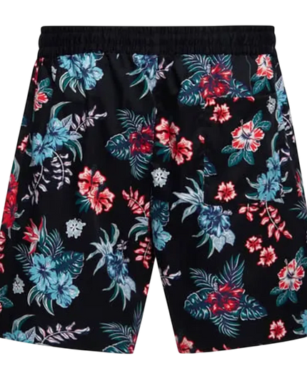 KING KEROSIN KORTE BROEK HIBISCUS, BLACK