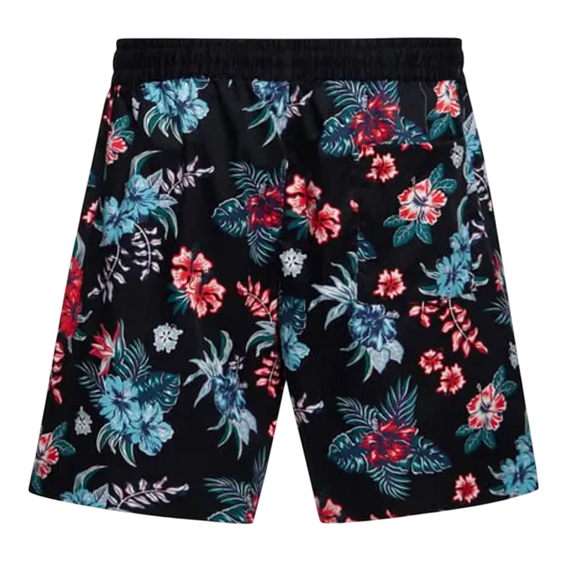 KING KEROSIN KORTE BROEK HIBISCUS, BLACK