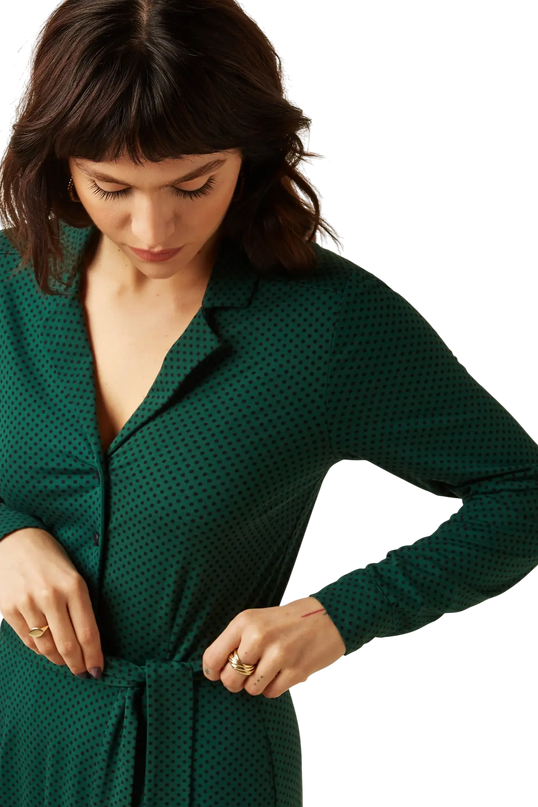 Lola Dress Piper, botanical green