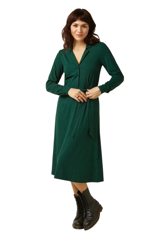 Lola Dress Piper, botanical green