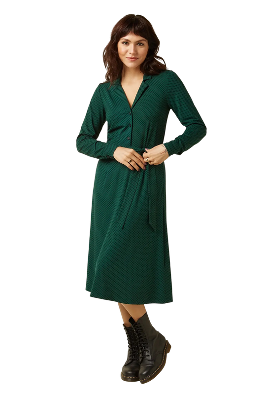 Lola Dress Piper, botanical green