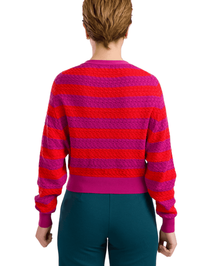 Strik Cardigan - Fuchsia Striber