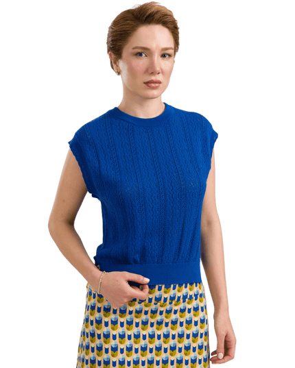 Knitwear Pippa Top - Blue