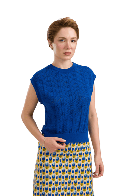 LALAMOUR Knitwear Pippa Top - Blue