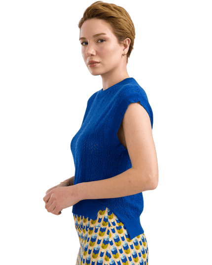 Knitwear Pippa Top - Blue