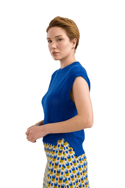 LALAMOUR Knitwear Pippa Top - Blue