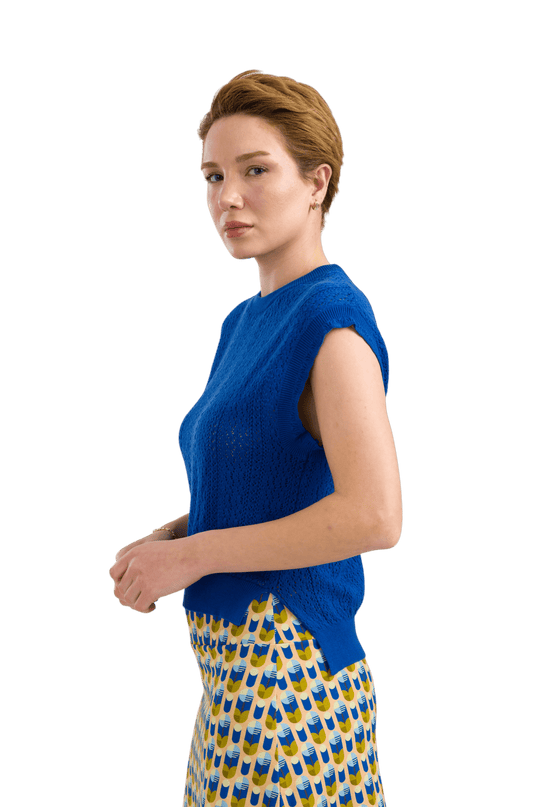 Knitwear Pippa Top - Blue