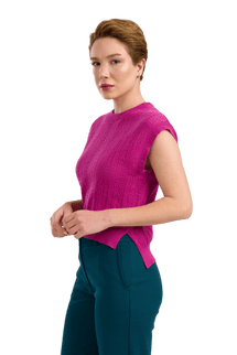 LALAMOUR Knitwear Pippa Top - Fuchsia