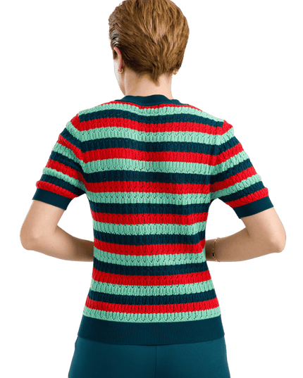 Maglione Maglieria Scollo a V Manica Corta