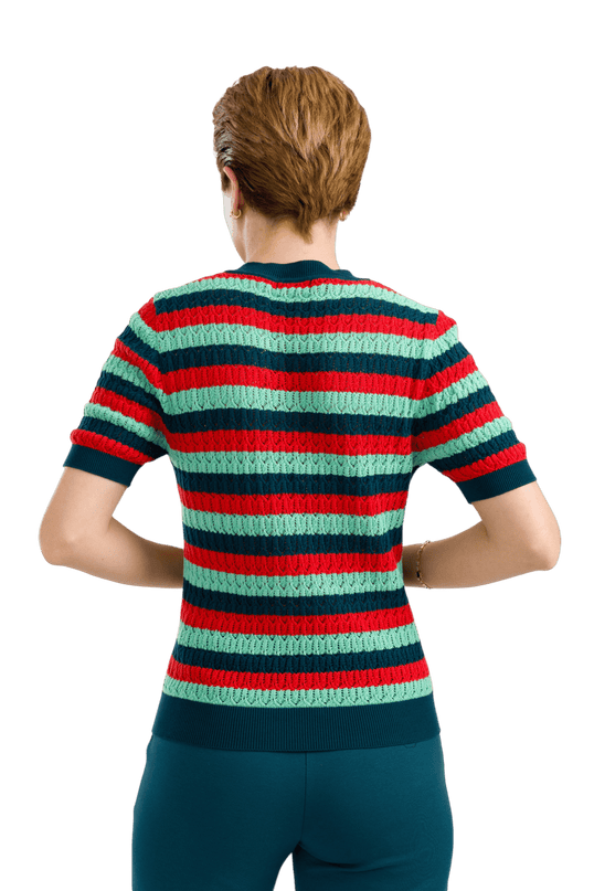 Knitwear Sweater V-Neck Short Sleeve