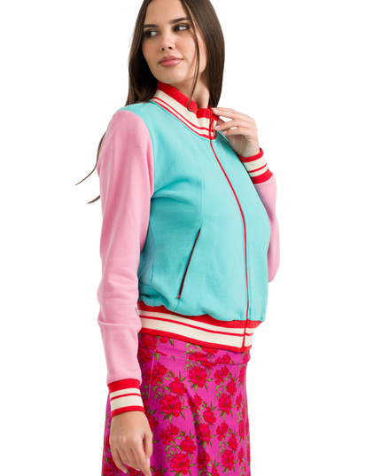 Lana Sweat Jacket Turquoise