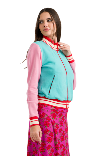 LALAMOUR Lana Sweat Jacket Turquoise
