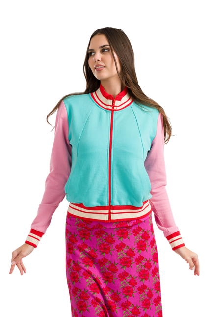LALAMOUR Lana Sweat Jacket Turquoise