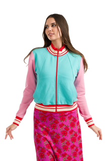 Lana Sweat Jacket Turquoise