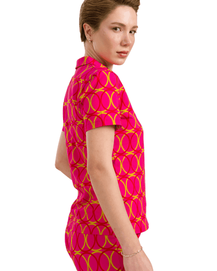 Blusa Lena Manica Corta Bubble Beat