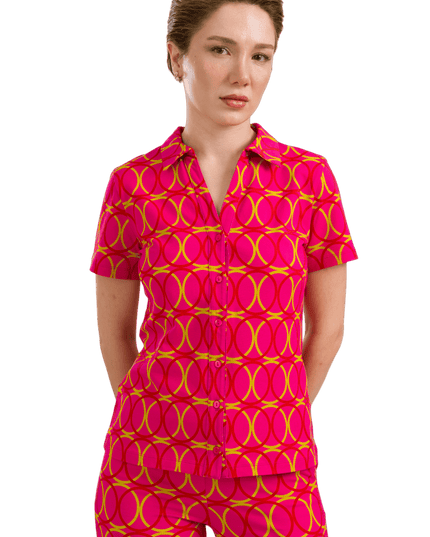 Blusa Lena Manica Corta Bubble Beat