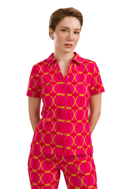 LALAMOUR Lena Blouse Short Sleeve Bubble Beat