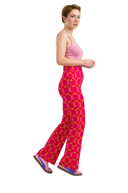 LALAMOUR Lieke Flared Pants Bubble Beat