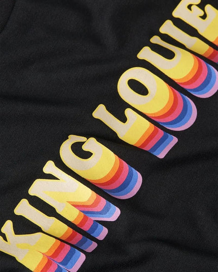 King Louie Logo Tee Placement Print", czarny