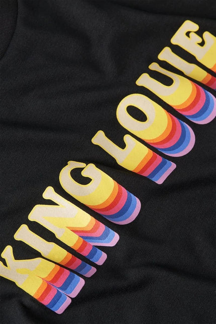 King Louie Logo Tee Placement Print", black