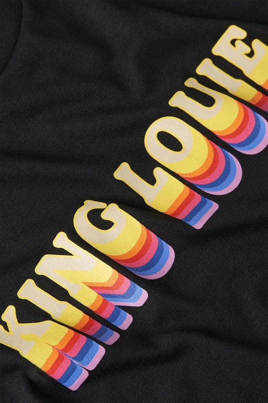 King Louie Logo Tee Placement Print", black