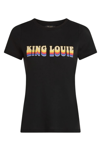 King Louie Logo Tee Placement Print", black