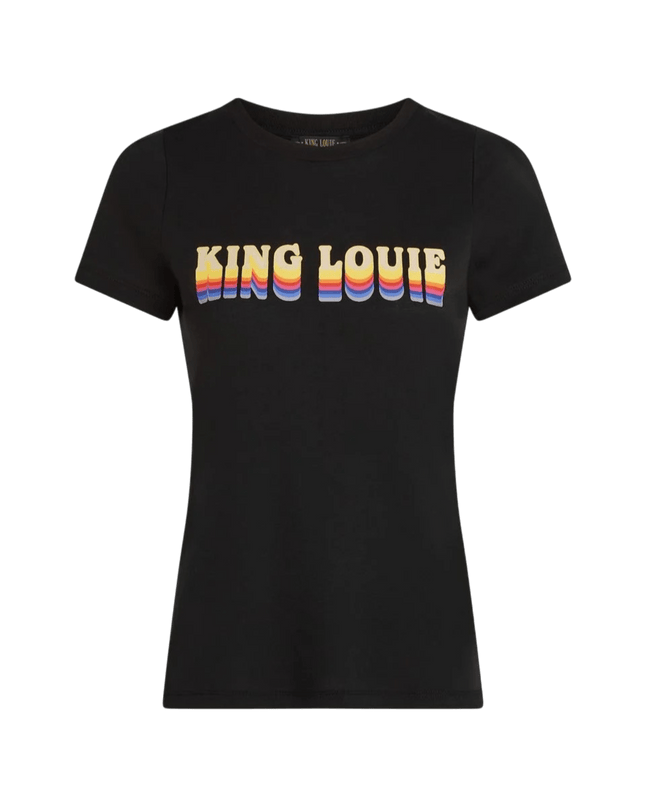 King Louie Logo Tee Placement Print", black