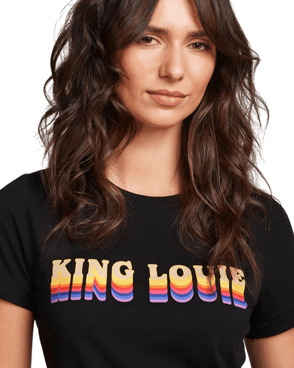 King Louie Logo Tee Placement Print", czarny