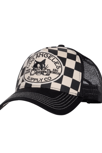 KING KEROSIN TRUCKERCAP, Los Angeles Supply Co. black & offwhite