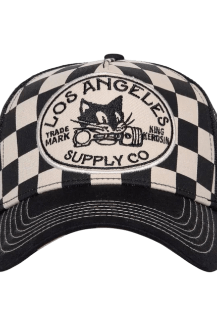 KING KEROSIN TRUCKERCAP, Los Angeles Supply Co. black & offwhite