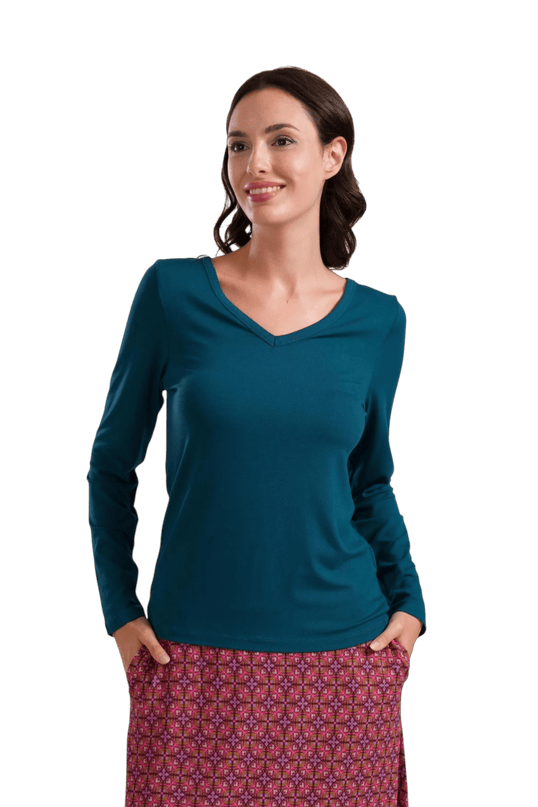 Lynn Top, ecovero plain petrol