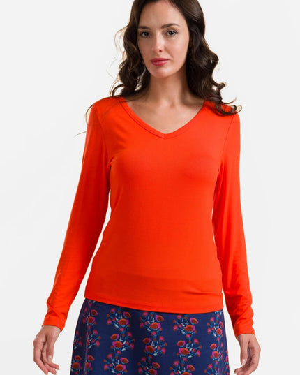 LALAMOUR Lynn Top, ecovero plain red