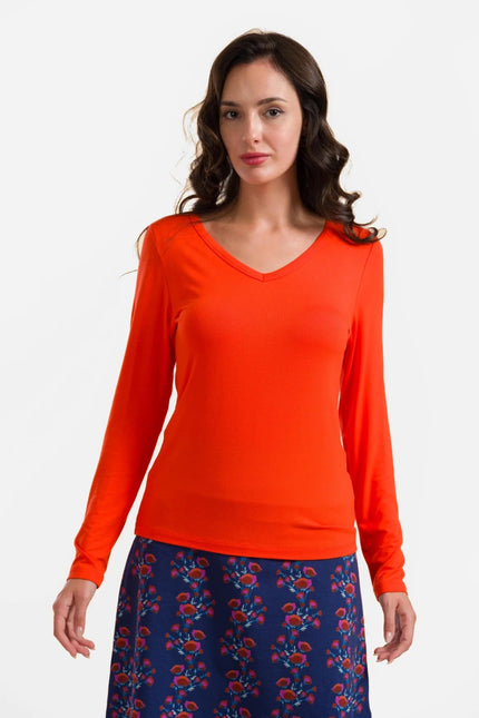 LALAMOUR Lynn Top, ecovero plain red