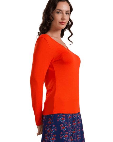 LALAMOUR Lynn Top, ecovero plain red
