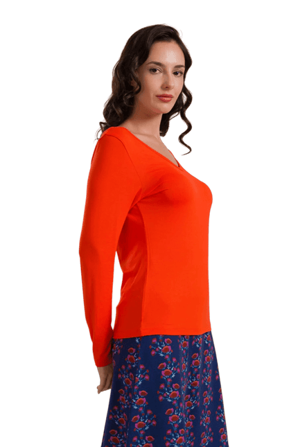 LALAMOUR Lynn Top, ecovero plain red