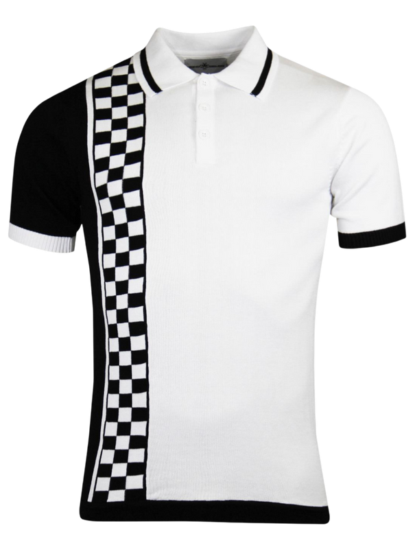 Maytal Mod Ska Check Stripe Polo